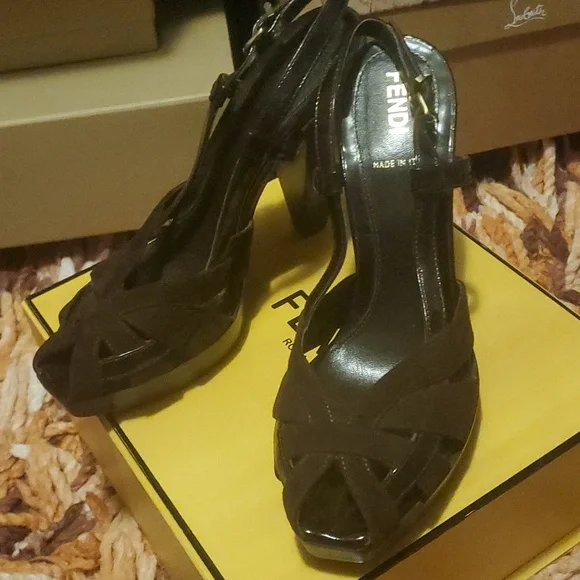 Fendi Heels Brown NEW - Picture 11 of 15